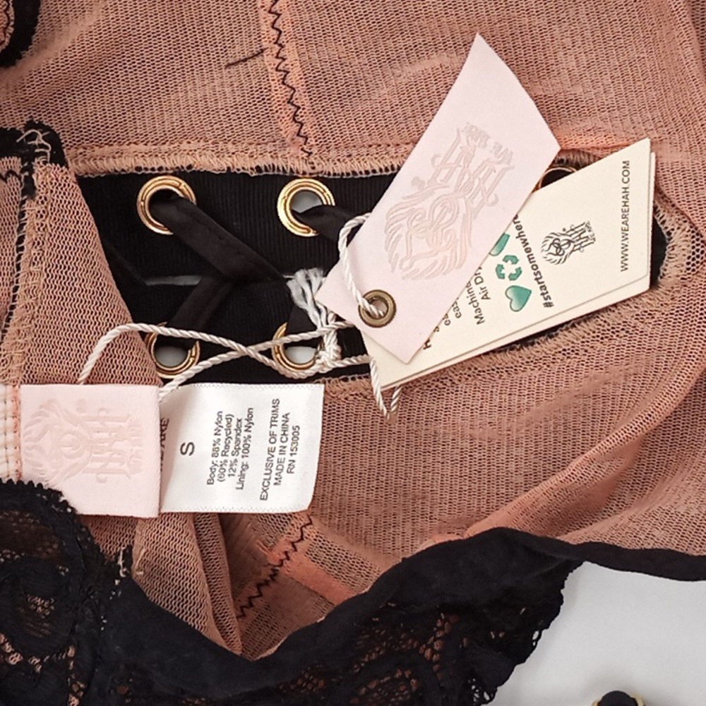 Free People We Are HAH Top 2 Bottom Cami Noir Black XS - Picture 12 of 13